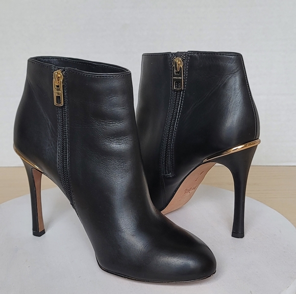 Coach Nila Dress Napa High Heeled Booties Black Sz 7B - Picture 1 of 17